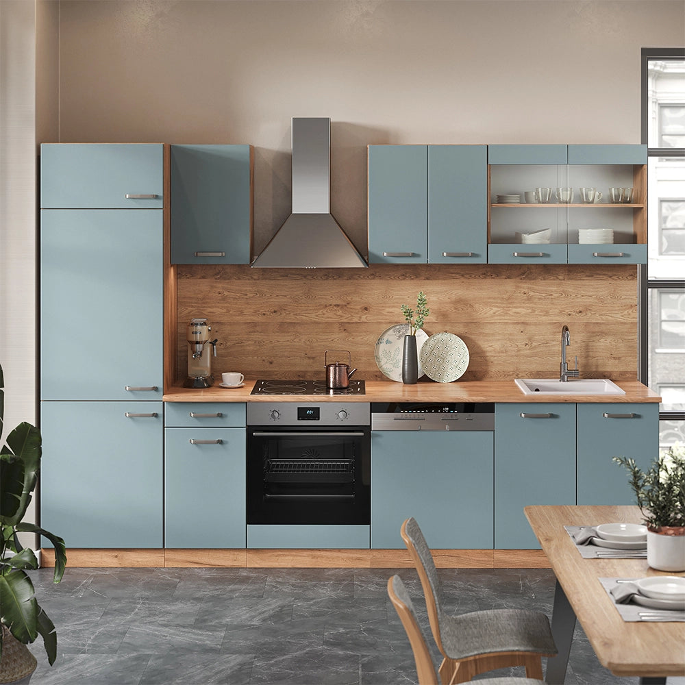 Vicco Cucina componibile Rovere blu-grigio/oro 300 cm , PL Rovere