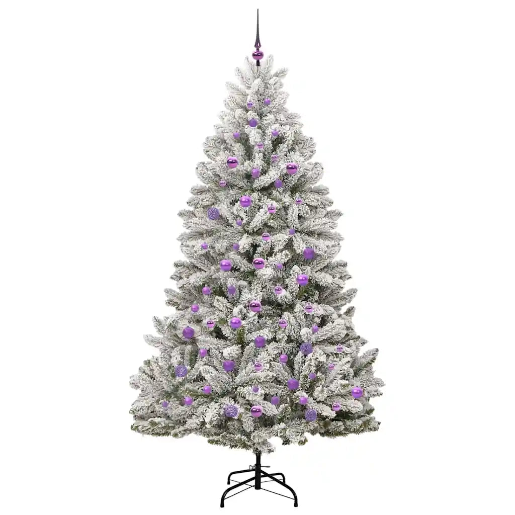 Albero di Natale artificiale con 300 LED Verde e Bianco 210 cm