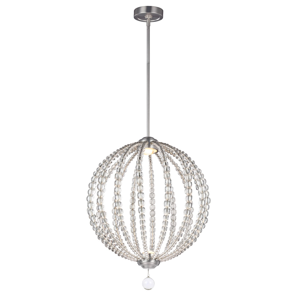 Lampada a sospensione Oberlin Feiss nichel LED 8W Ø51cm