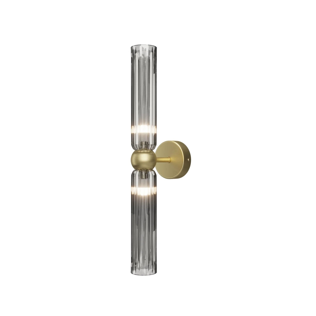 Maytoni applique contemporanea Antic 2 luci G9 oro metallo vetro grigio