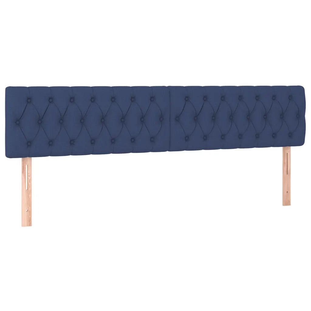 Giroletto a Molle con Materasso Blu 200x200 cm in Tessuto