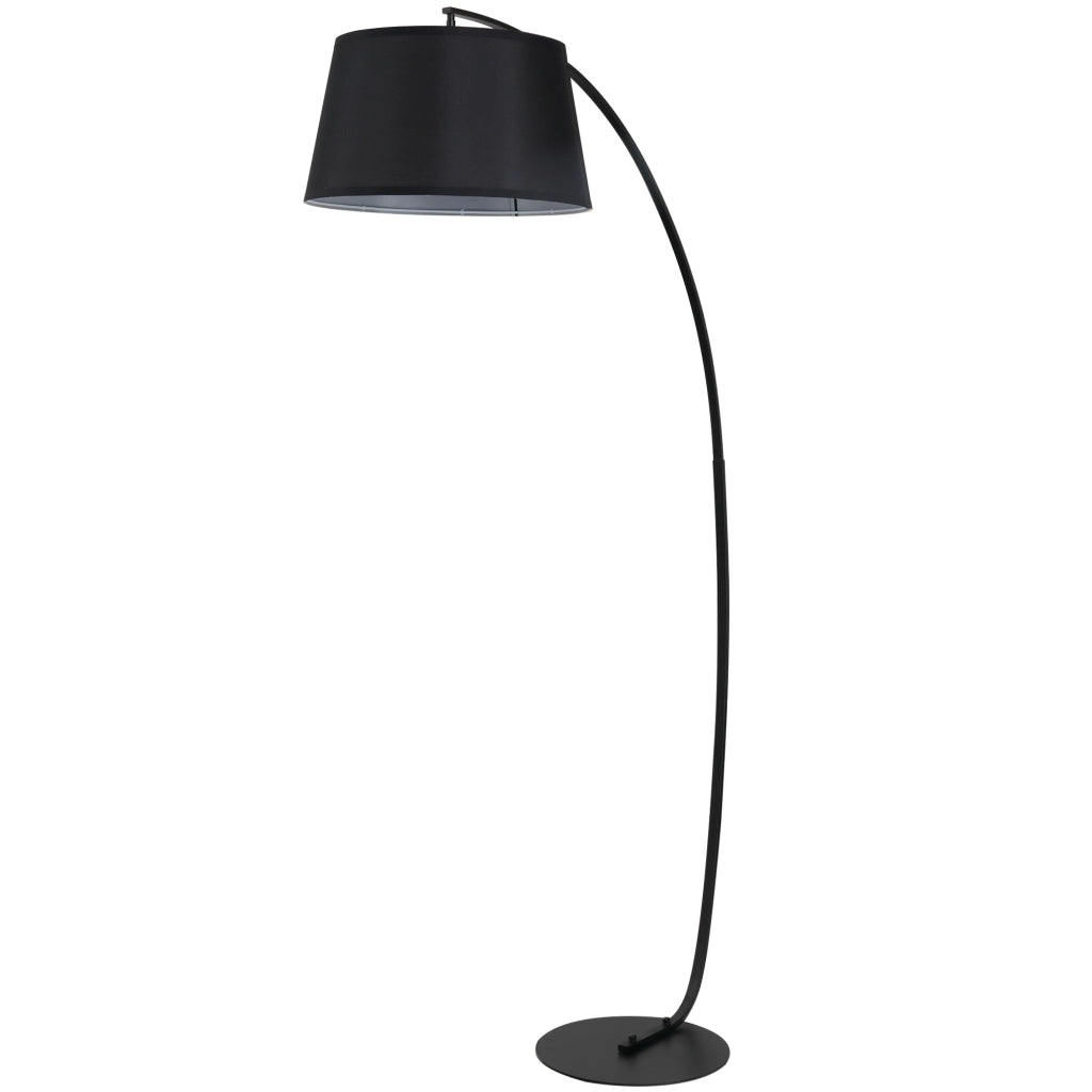 Lampada da terra ad arco ¨C zephmum ¨C metallo lin nero