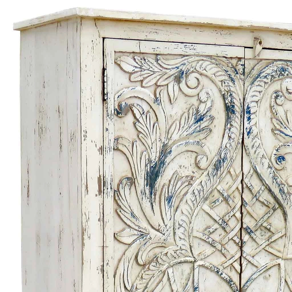Armadio in legno bianco 99x42x180h