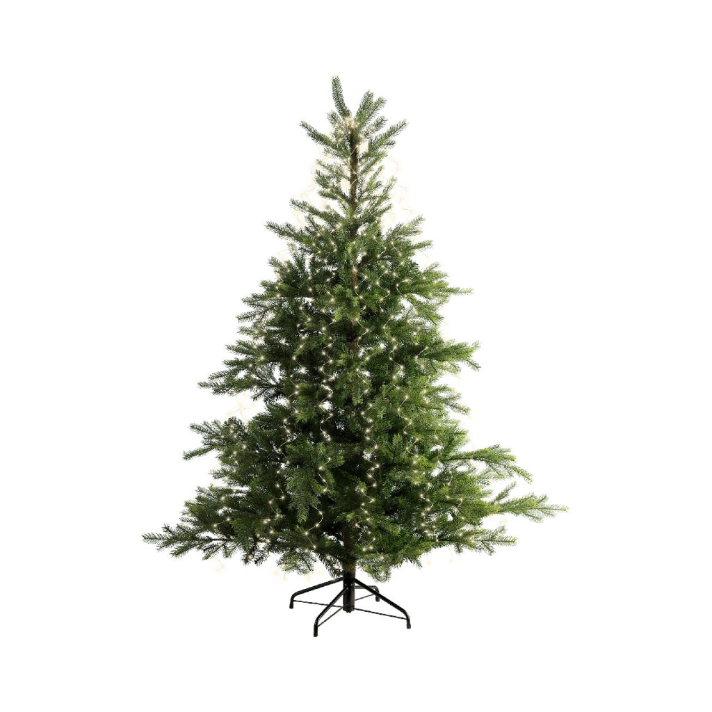 Micro LED a grappolo x albero arg/bianco caldo 210cm 8Funz OUT