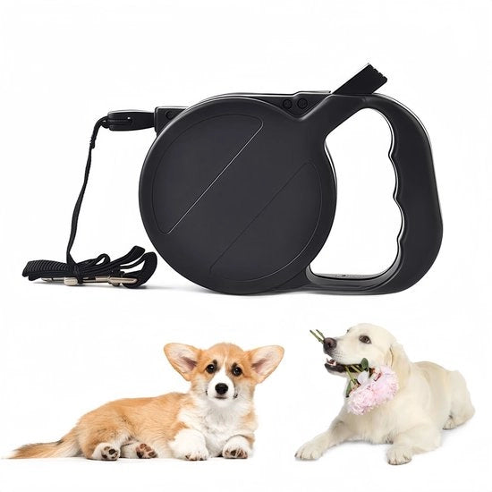 Cinturone per cani estensibile 8 m - Cinturone per cani retrattile - Manico antiscivolo - Gancio girevole 360° - Sostenibile - Leggero 302 gram - Attrezzo per cani