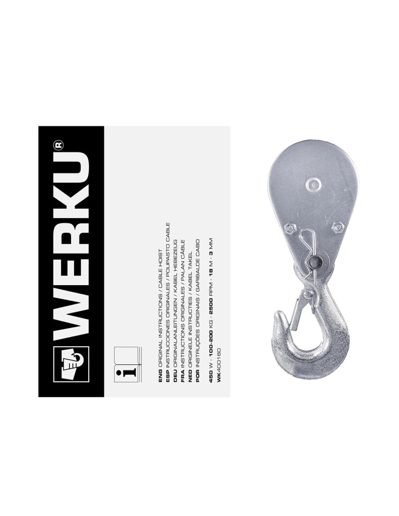 Paranco a cavo 100/200 Kg WERKU (450W)