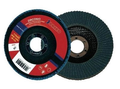 10 PZ DISCHI LAMELLARI ZIRCONIO SPECIFICI PER ACCIAIO INOX GRANA 80  MM. 115