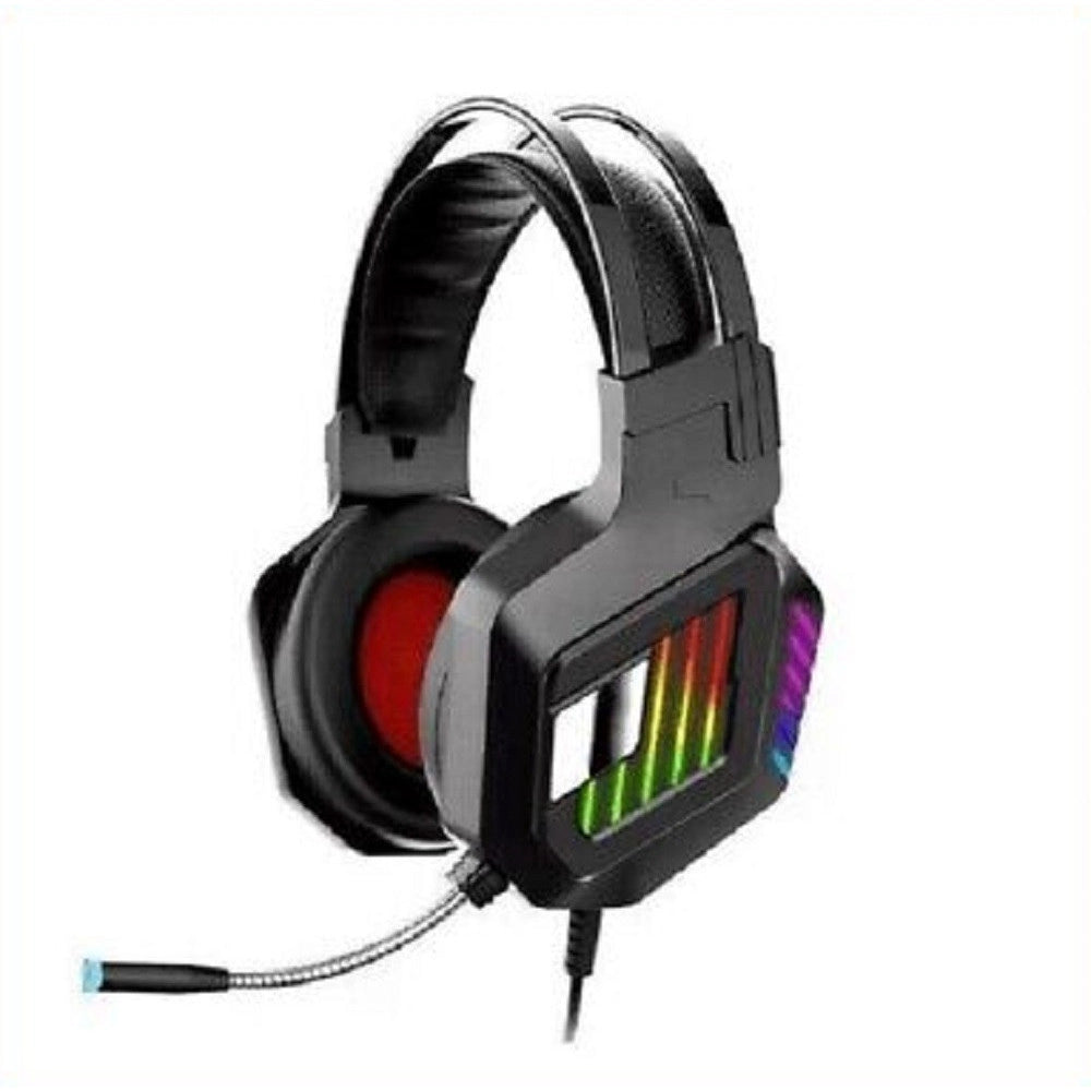 Trade Shop - Cuffie Gaming Da Gioco Stereo Bass Con Microfono Luci A Led Rgb Per Ps4 Pc Qe8 -