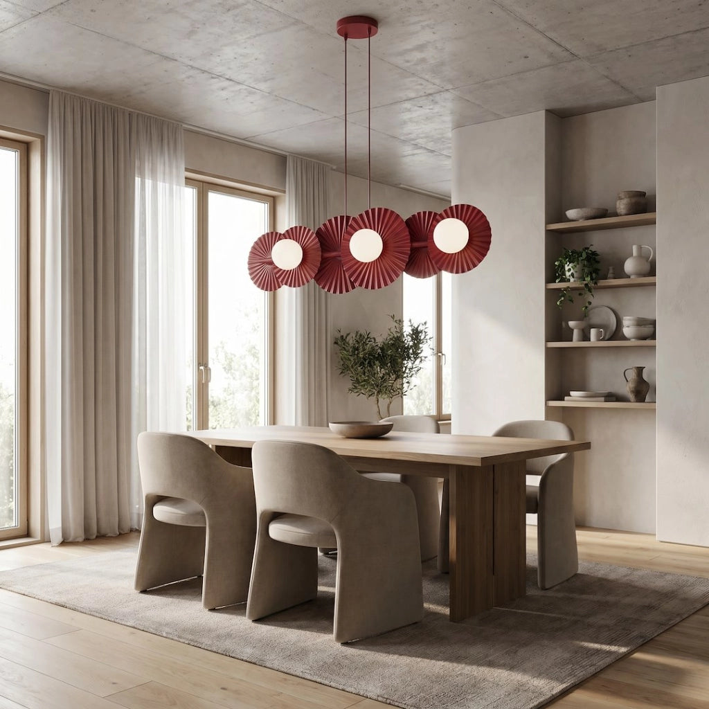 Lampada a sospensione UMBRA modulare 6xG9 bordeaux Emibig