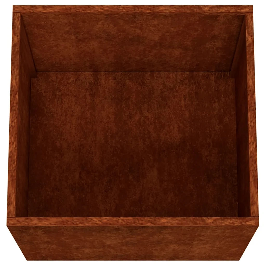 2 pz Fioriere | Cassetta per fiori | Vaso 49x47x46 cm Acciaio Corten