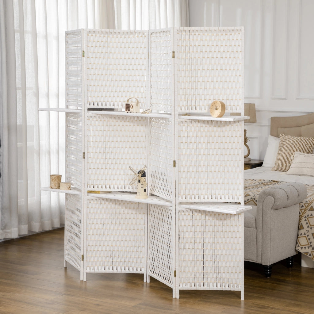 Libreria divisorio con ripiani ¨C Minimal ¨C bianco paille 80x30x180