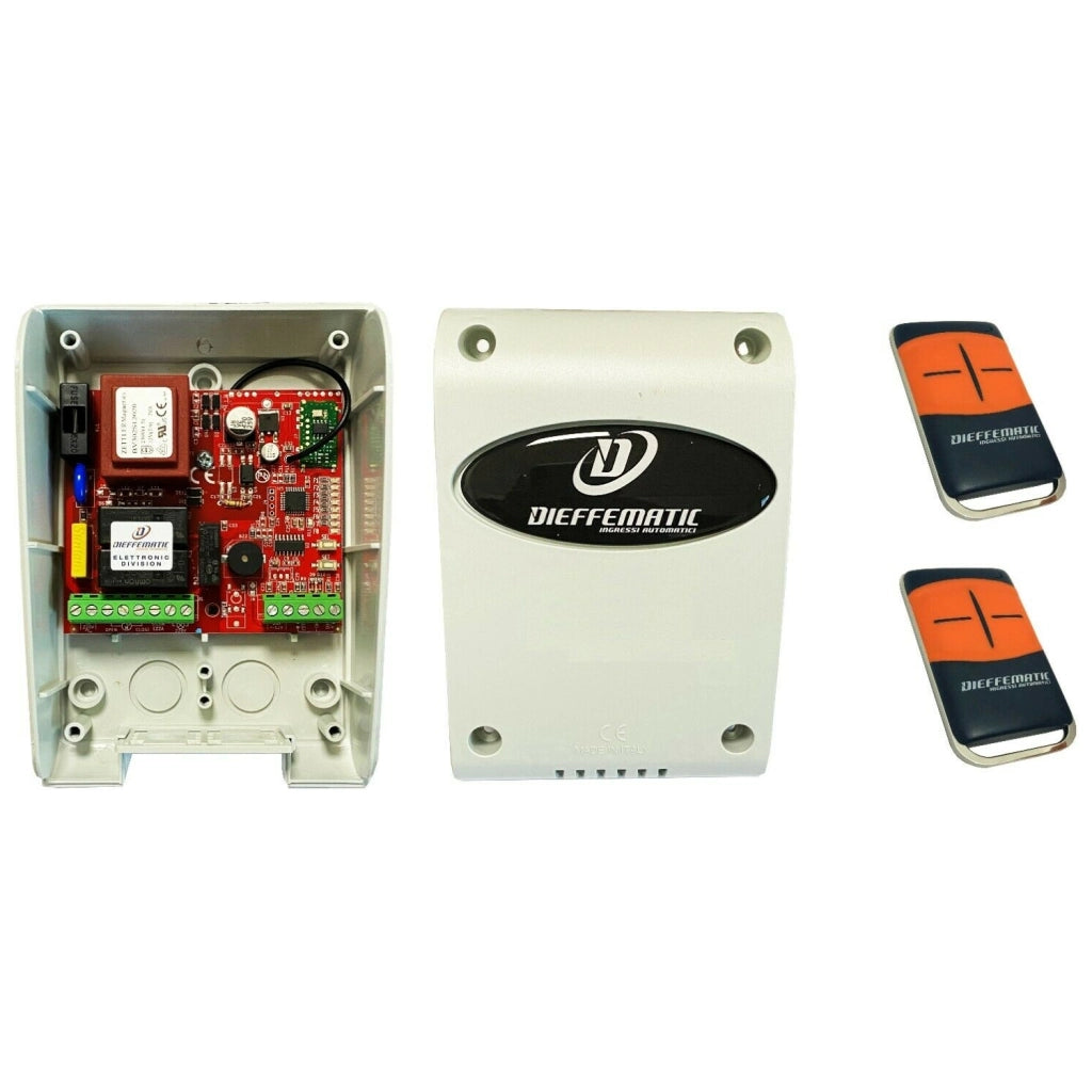 KIT CENTRALE COMANDO CENTRALINA SERRANDA 2 TELECOMANDI GARAGE CLER UNIVERSALE