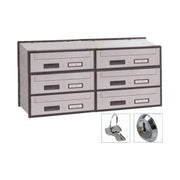 Silmec 6B2-501 SC5 Classic Casellario postale orizzontale 6 posti in acciaio zincato con portine oscillanti e serratura a cilindro colore Silver
