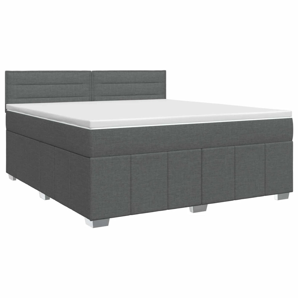 Letto box spring con materasso Grigio Scuro 140 x 190 cm 3451200