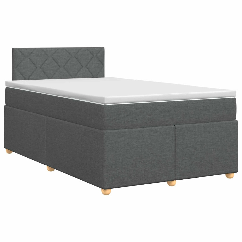 Letto box spring con materasso Grigio Scuro 120 x 190 cm 3450917