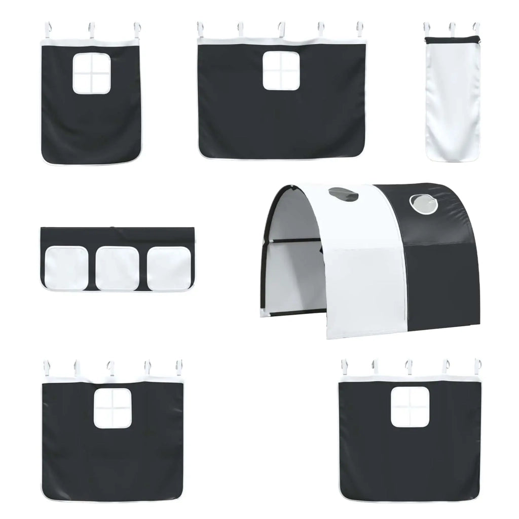 Struttura del letto loft per bambini-Giroletto per bambini Nero 107 x 200 cm Metallo 218459