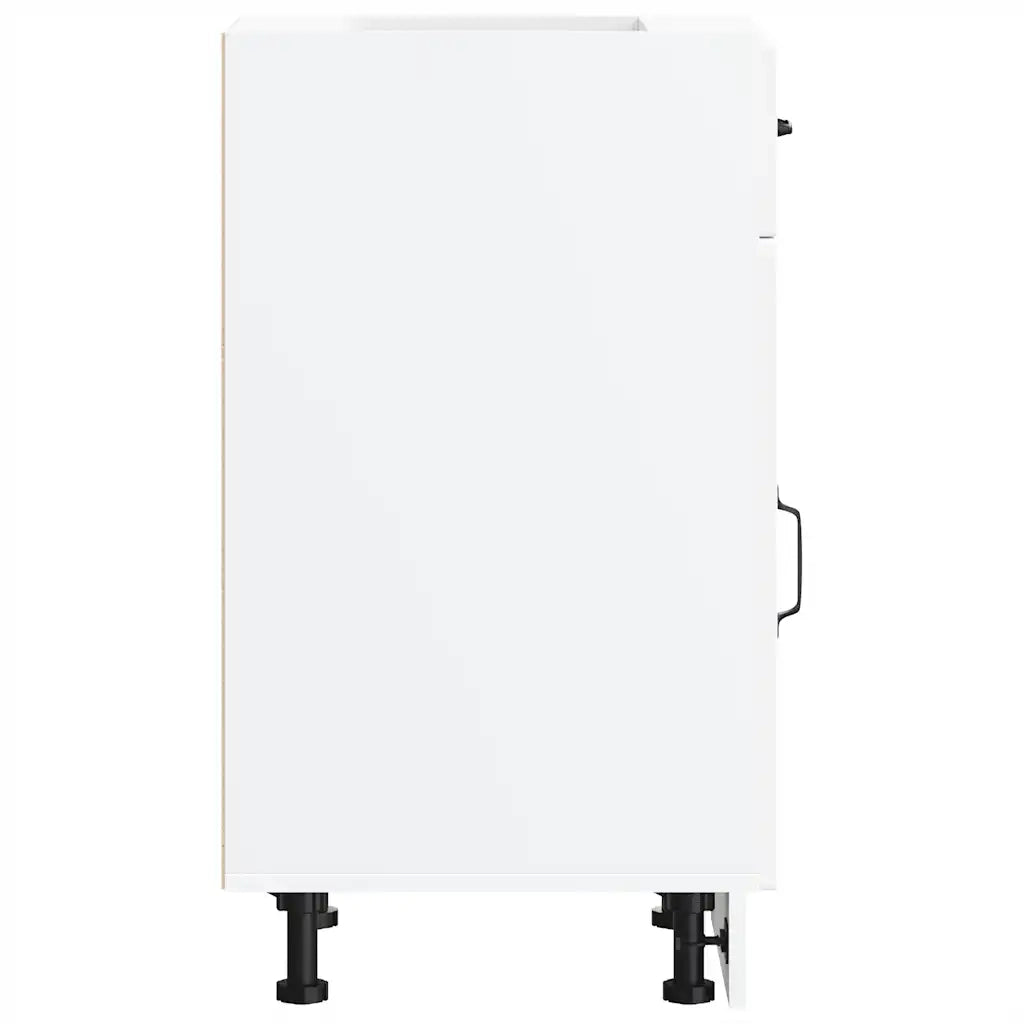 Mobile da cucina con vano contenitore 40 x 46 x 81,5 cm pratico moderno in legno composito bianco 02_0049890