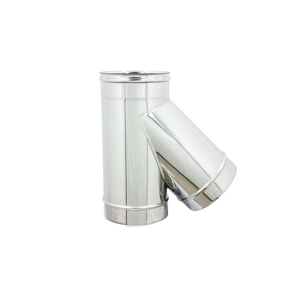 Raccordo inox a y braga a 135° mf da 80mm codino m aisi 304