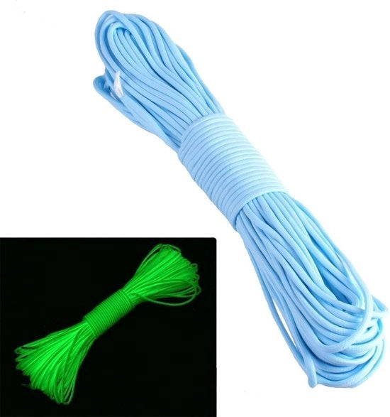 Paracorda Luminose Fluorescente - 100ft - 550 Strisce - Blu