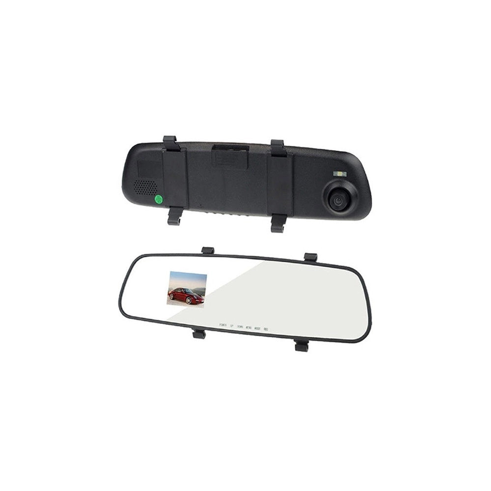 Trade Shop - Specchietto Retrovisore Dvr Telecamera Full Hd 1080p 2.3 "lcd Per Retrocamera -