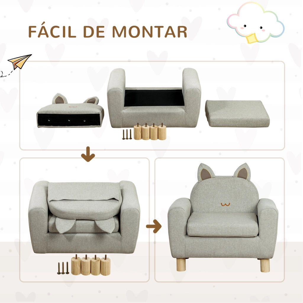 Poltrona per Bambini ¨C zephmum ¨C 61x42x53 cm Marrone