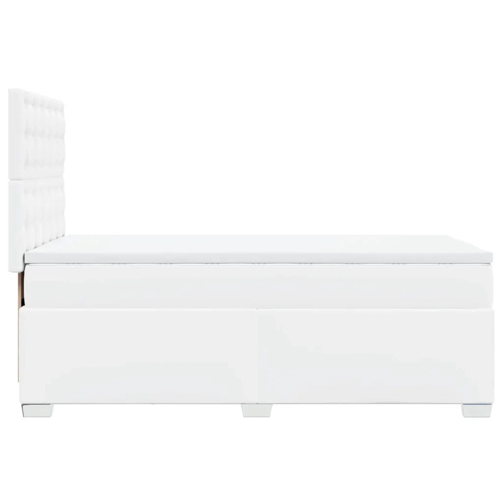 Giroletto a Molle con Materasso Bianco 80x200 cm in Similpelle 3290697