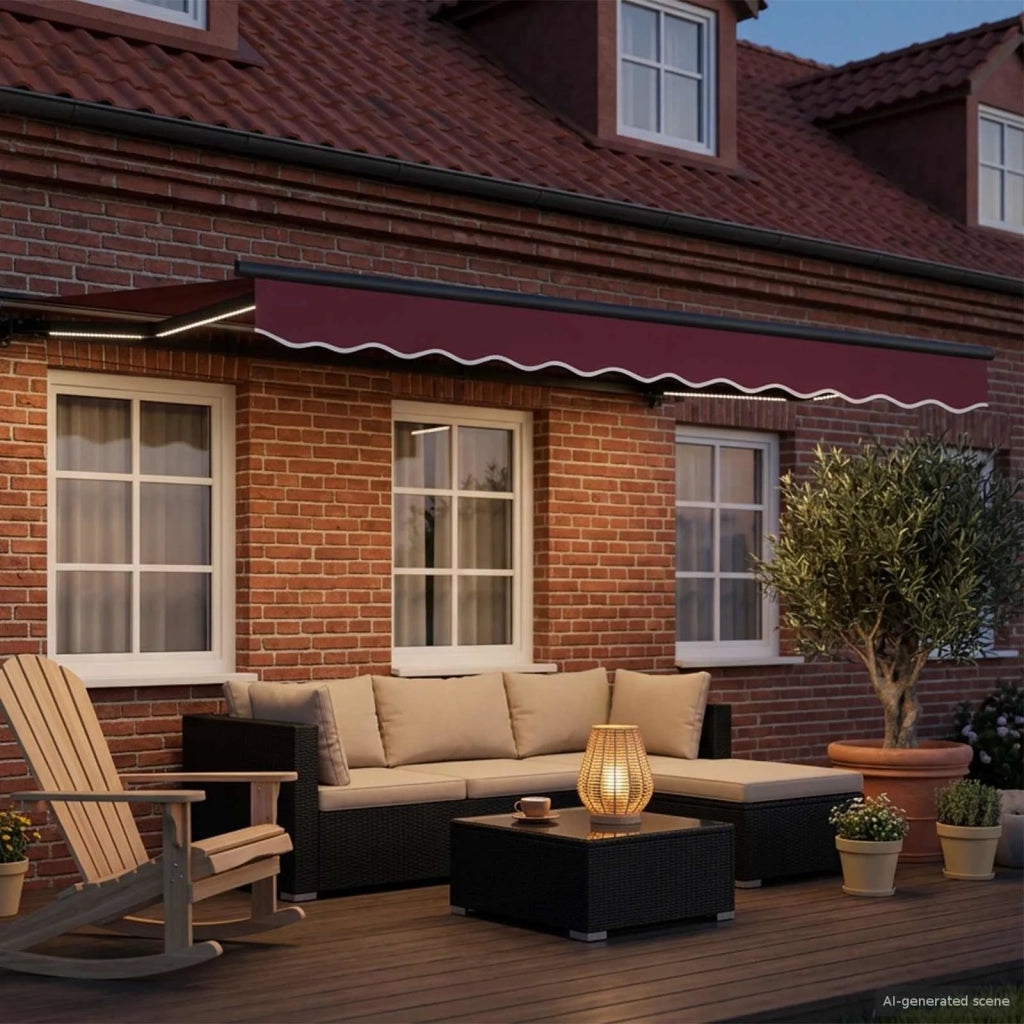 Cornice per Tenda Manuale con LED 3,5 x 2,5 m 3420824