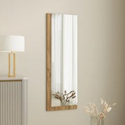 Solbiate, Specchio Forma Rettangolare, 40x120h cm Marrone Noce