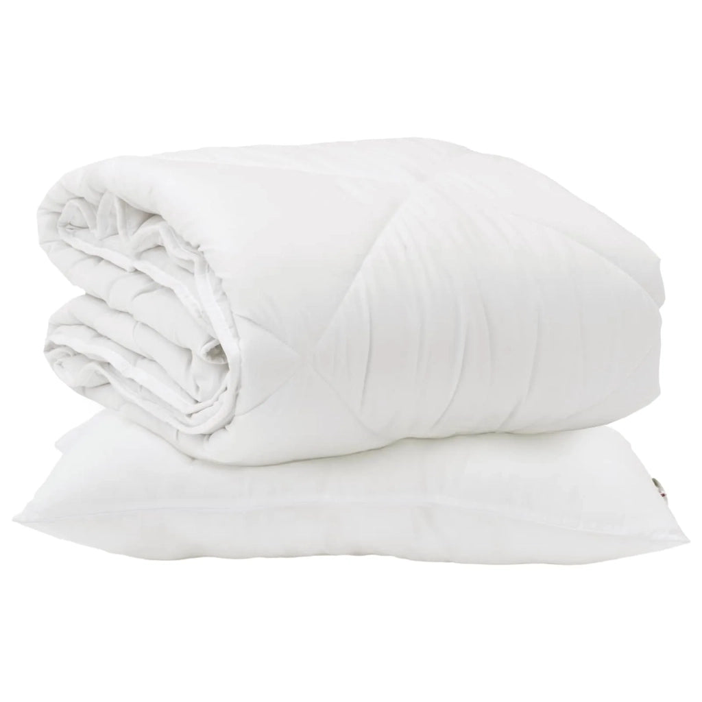 Piumone | Duvet con cuscino 2 pz Bianco Microfibra