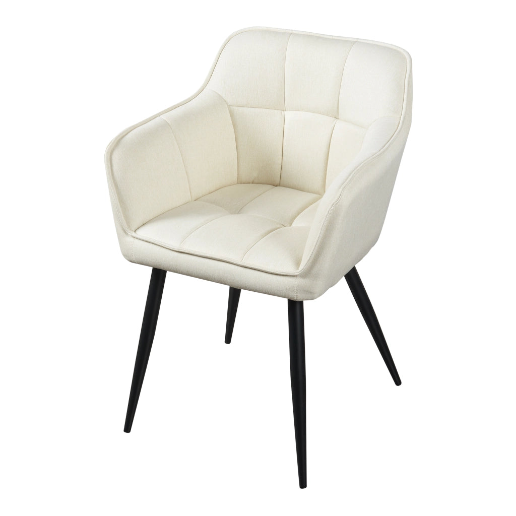 Sedia per Sala Pranzo Birmingham in Tessuto Beige [en.casa]