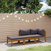 Set Divani da Giardino 3 pz con Cuscini in Massello di Acacia 3086921