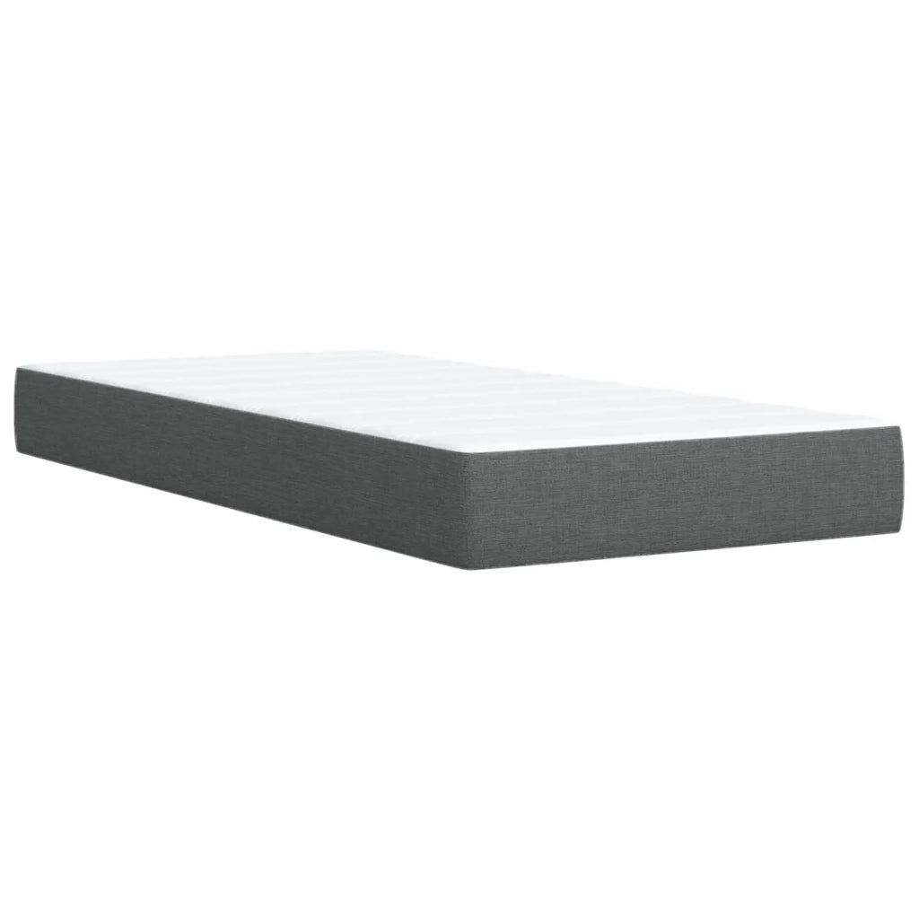 Letto con Box Spring, Materasso e LED Grigio Scuro 90 x 200 cm 3451848