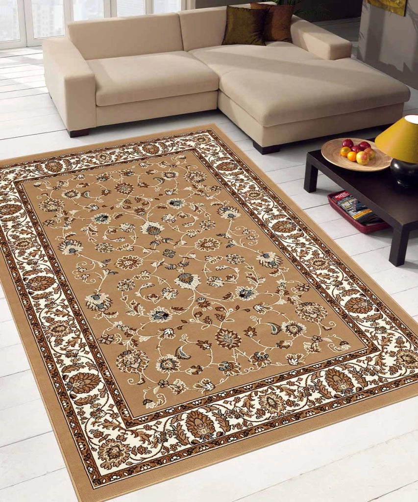 Tappeto passatoia ROYAL SHIRAZ 2079 BEIGE cm.100x200 motivo moderno geometrico arredo casa corsia arredo casa