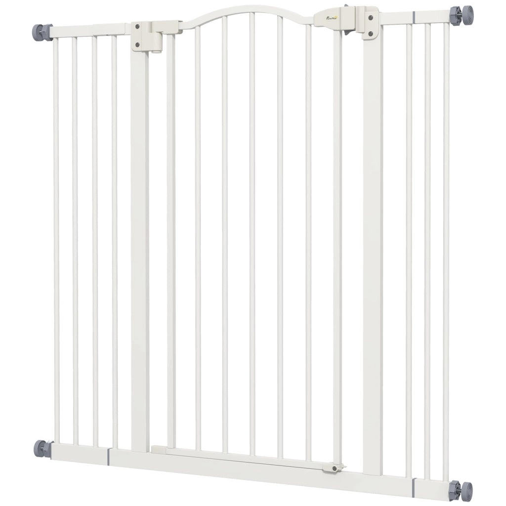 Cancello per cani estensibile 74-100 cm ¨C zephmum ¨C bianco