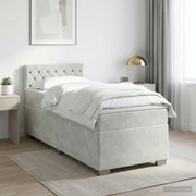Letto box spring con materasso Grigio Chiaro 80 x 200 cm 3450596
