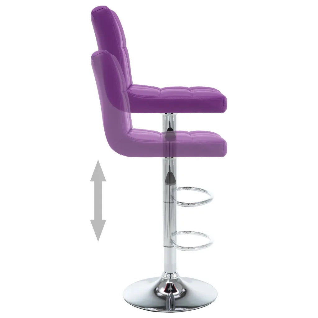 Sgabelli da Bar 2 pz Viola in Similpelle 323641