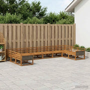 Set di divani da esterno 10 pcs Naturale