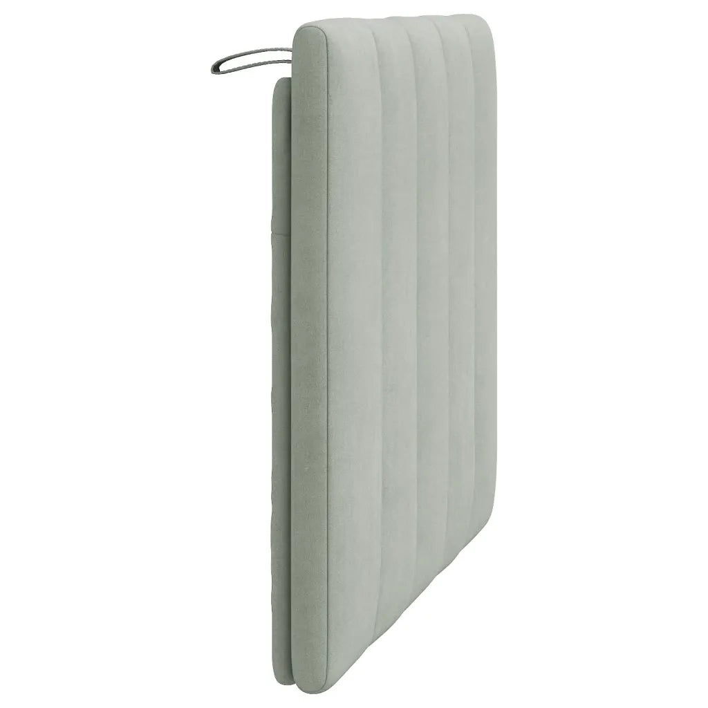 Cuscino Testiera Hanko Grigio Chiaro 90 cm in Velluto 374649