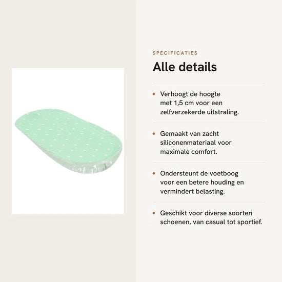 Schiene per piede in gel di silice - Supporto per arco plantare - Cuscino per tallone - 1 coppia - Forma adattabile - Piattaforma per piedi