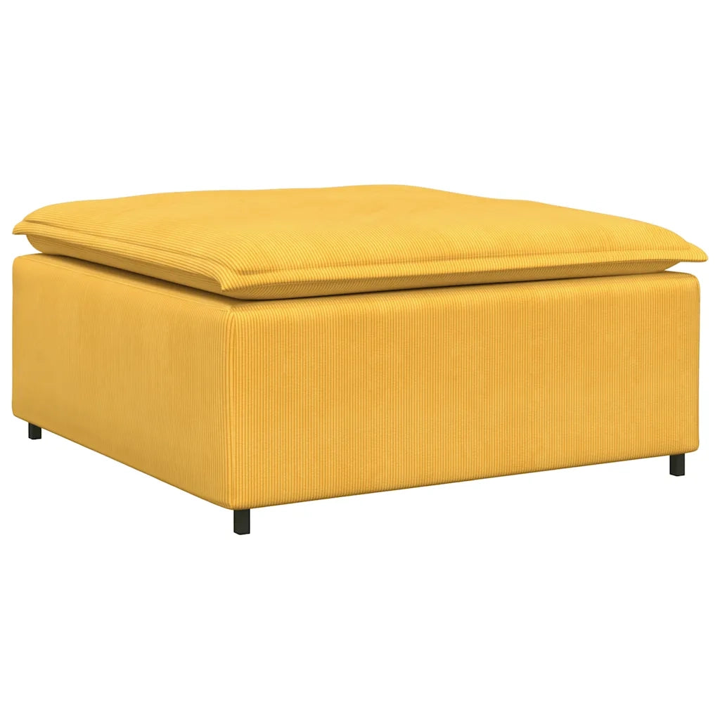 Modulo Poggiapiedi Divano Modulare Giallo Chiaro 100x100x48 cm 4104503