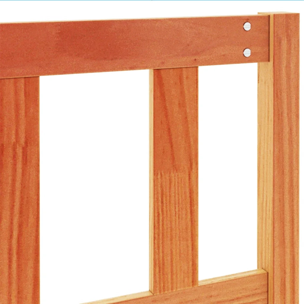 Testiera-Testata-Testiera Decorativa Marrone Cera 160 cm in Legno Massello di Pino 570034