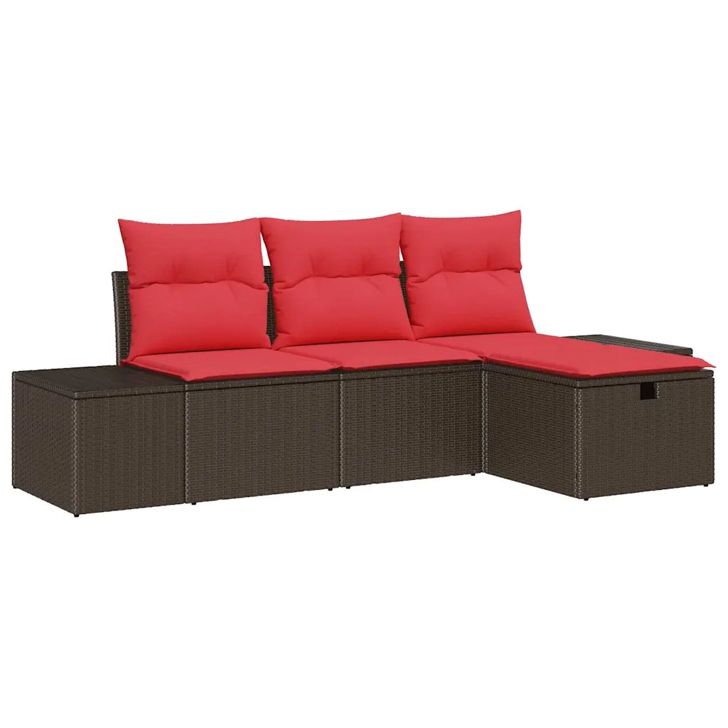 Set Divano da Giardino con cuscino 4 pcs polyrattan 3359353