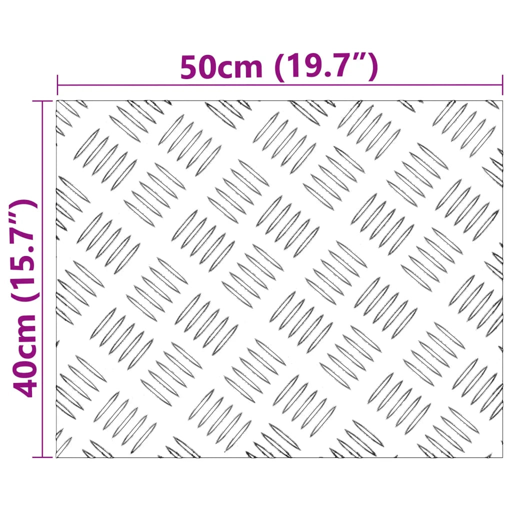 Gradini per Scale 4 pcs Argento 50 x 40 cm Alluminio 4104322