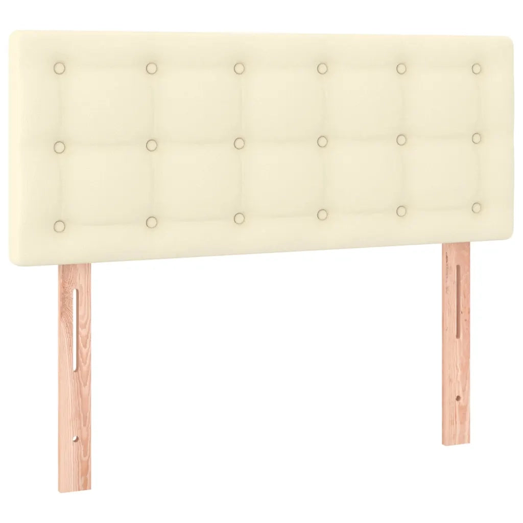 Giroletto a Molle con Materasso-Struttura Letto con Materasso e LED Crema 100x200 cm