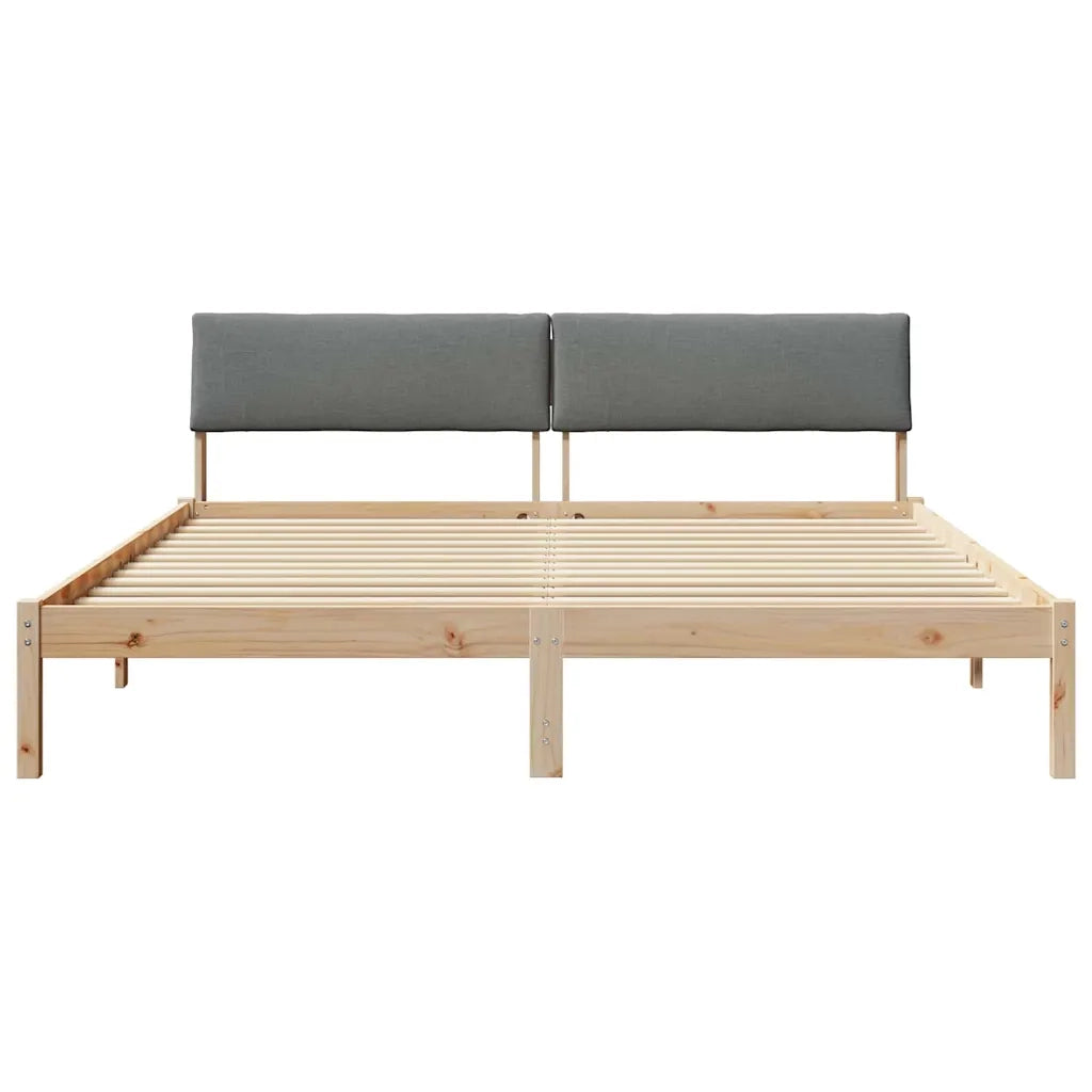 Struttura del Letto marrone e grigio scuro 200 x 200 cm
