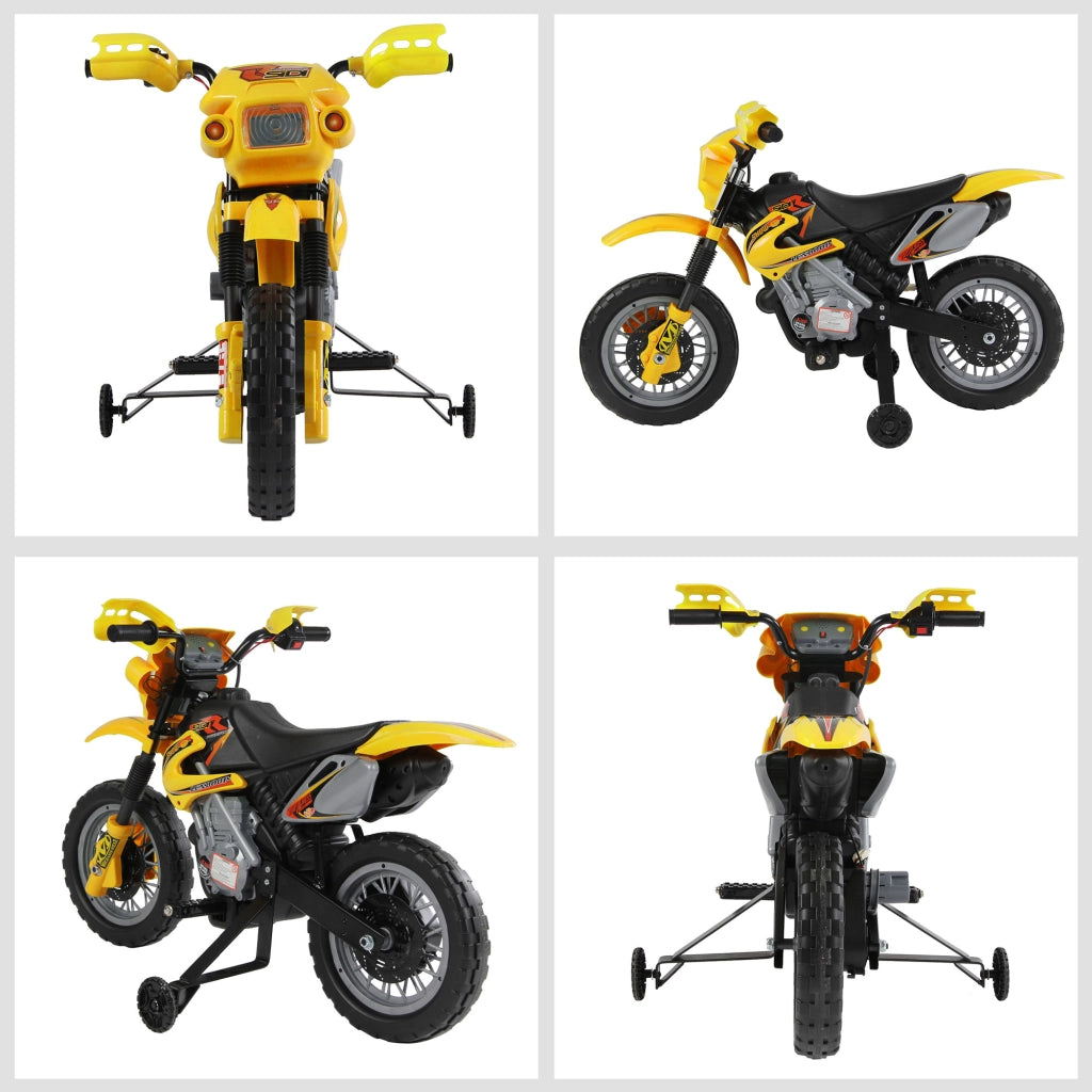 Moto Elettrica per Bambini ¨C Minimal ¨C Giallo 102x53x66cm