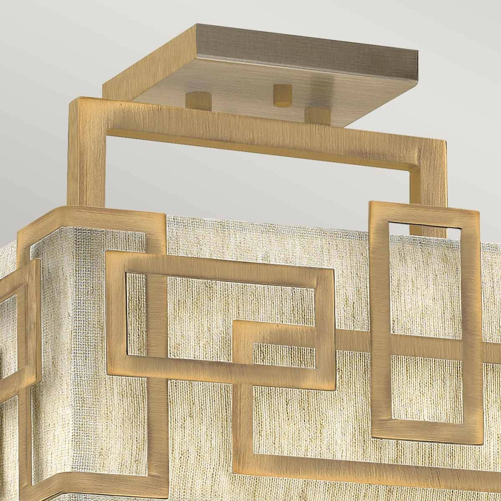 Plafoniera Lanza bronzo spazzolato 3xE27 60W Hinkley