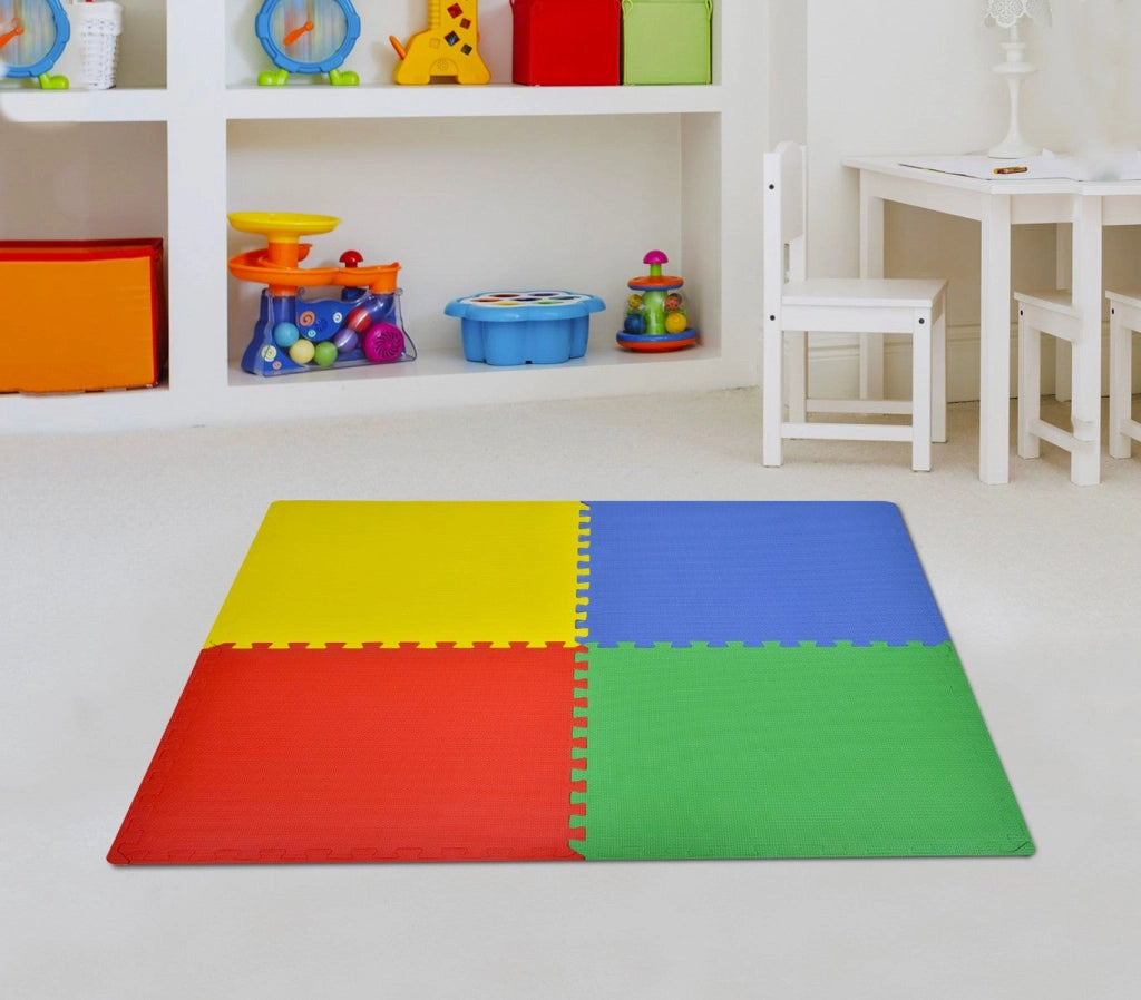 Tappeto Puzzle in EVA 4 Pz 60x61 cm Multicolore