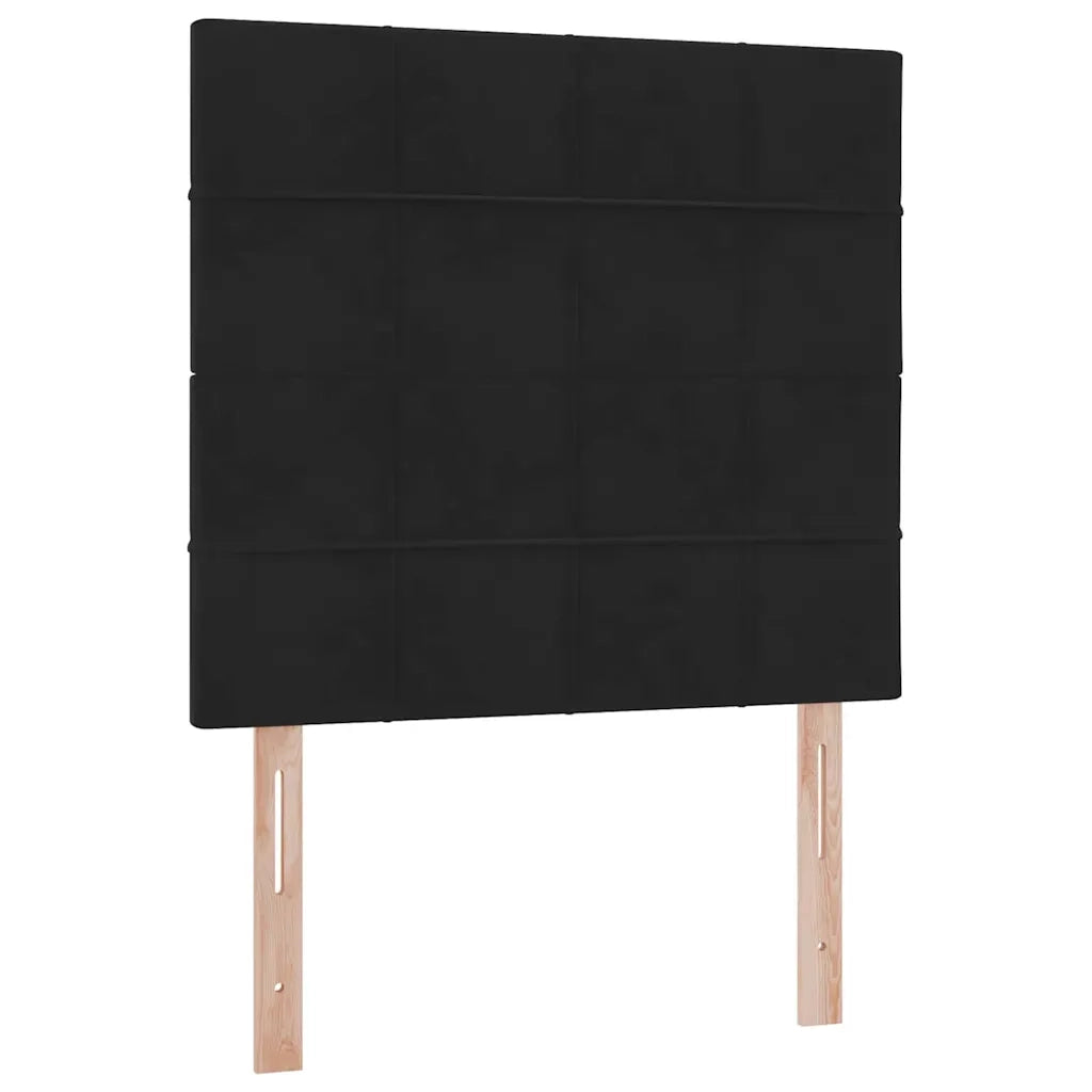 Letto con contenitore e LED con led Nero 100 x 200 cm Velluto 3372647