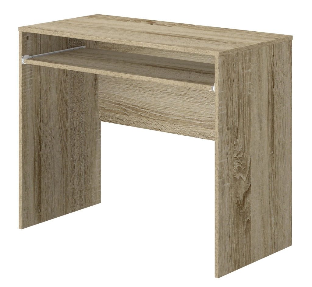 Scrivania con piano estraibile in mdf , rovere 90x45 h74cm Slome Brica